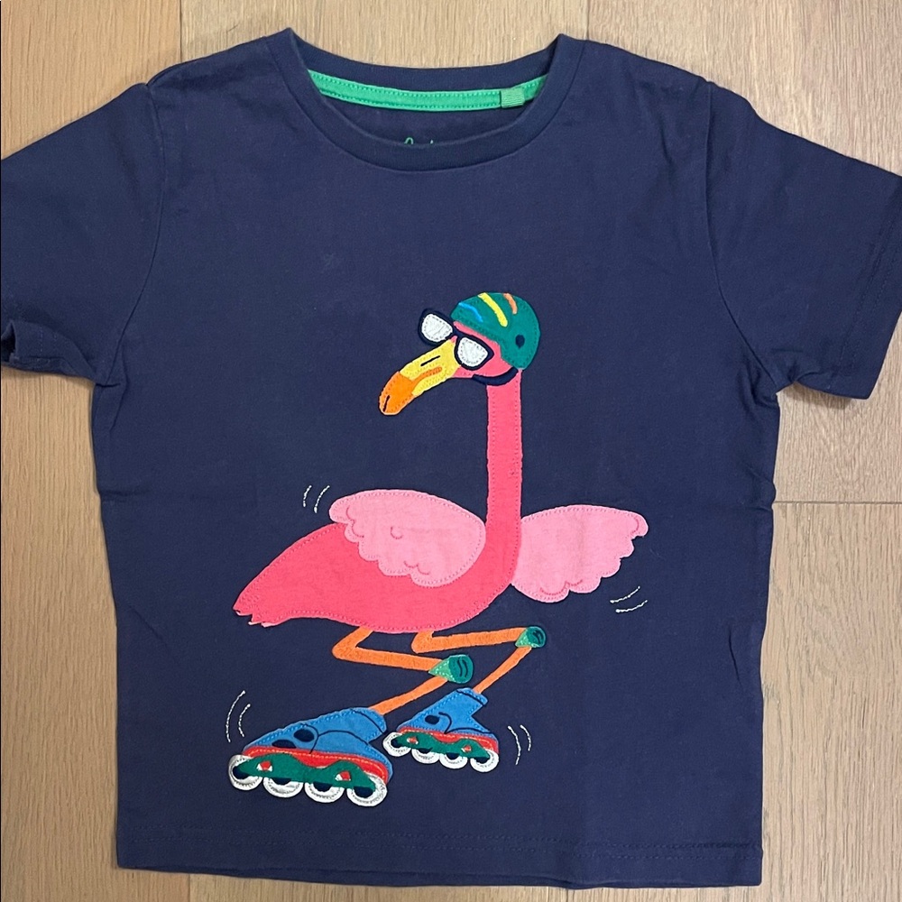 Mini Boden flamingo tshirt, size 3-4